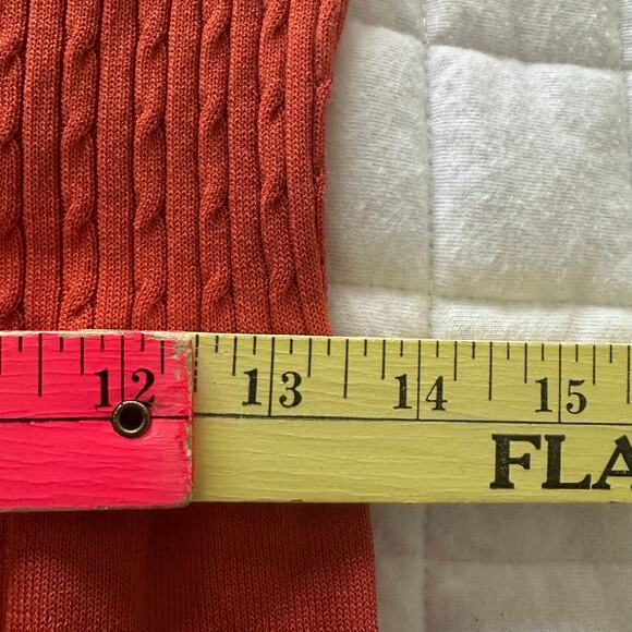 Vintage LINDA MATTHEWS Top Womens Medium Orange Babydoll Peplum Retro Y2K Preppy - Picture 8 of 9